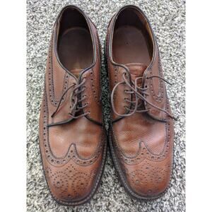 Allen Edmonds Leather Dress Shoes Mens Sz 8D MacNeil Cordovan Long Wing Wingtips